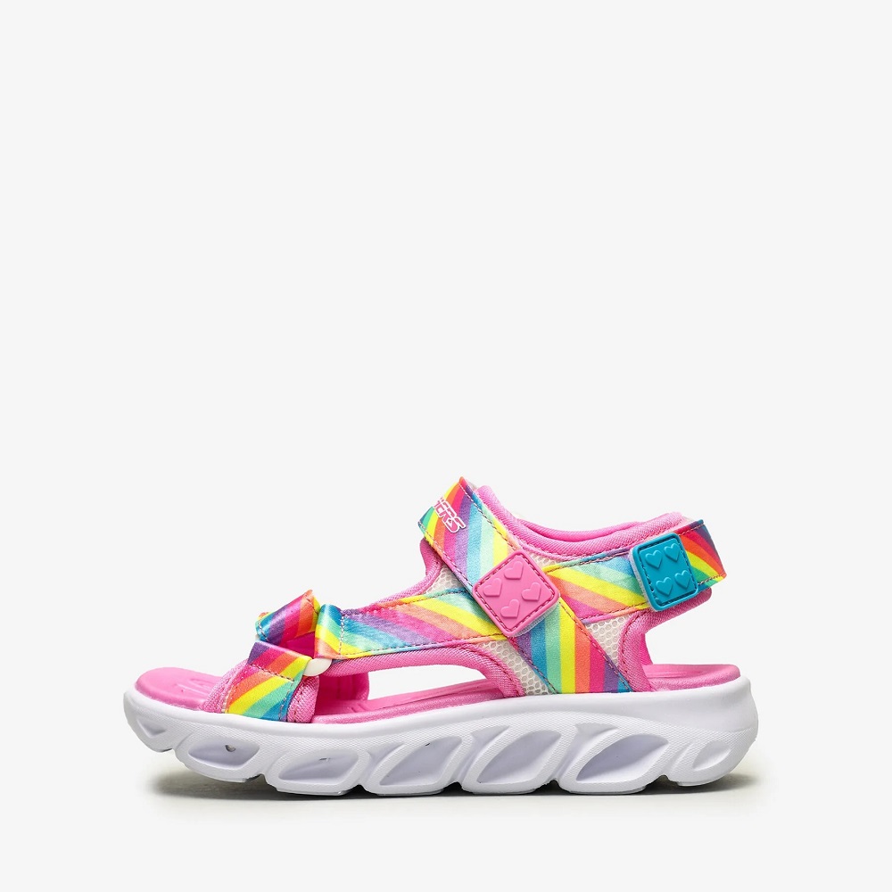  Skechers Hypno-Flash - Rainbow Lights Büyük Kız Çocuk Pembe Sandalet (20218L MLT)